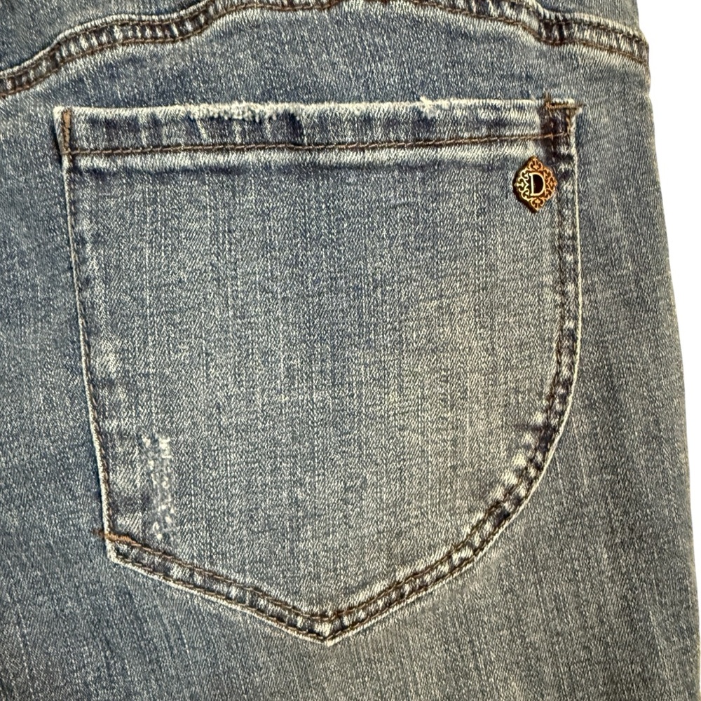 Democracy Ab Technology BN24101YME Raw Frayed Hem Side Slit Crop Women’s Size 16 - Picture 6 of 14